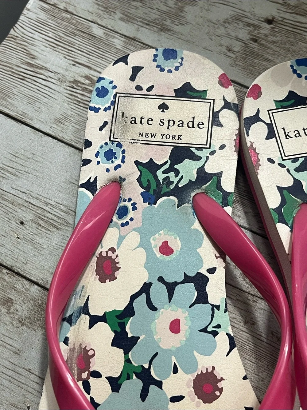 Kate Spade floral flip flop